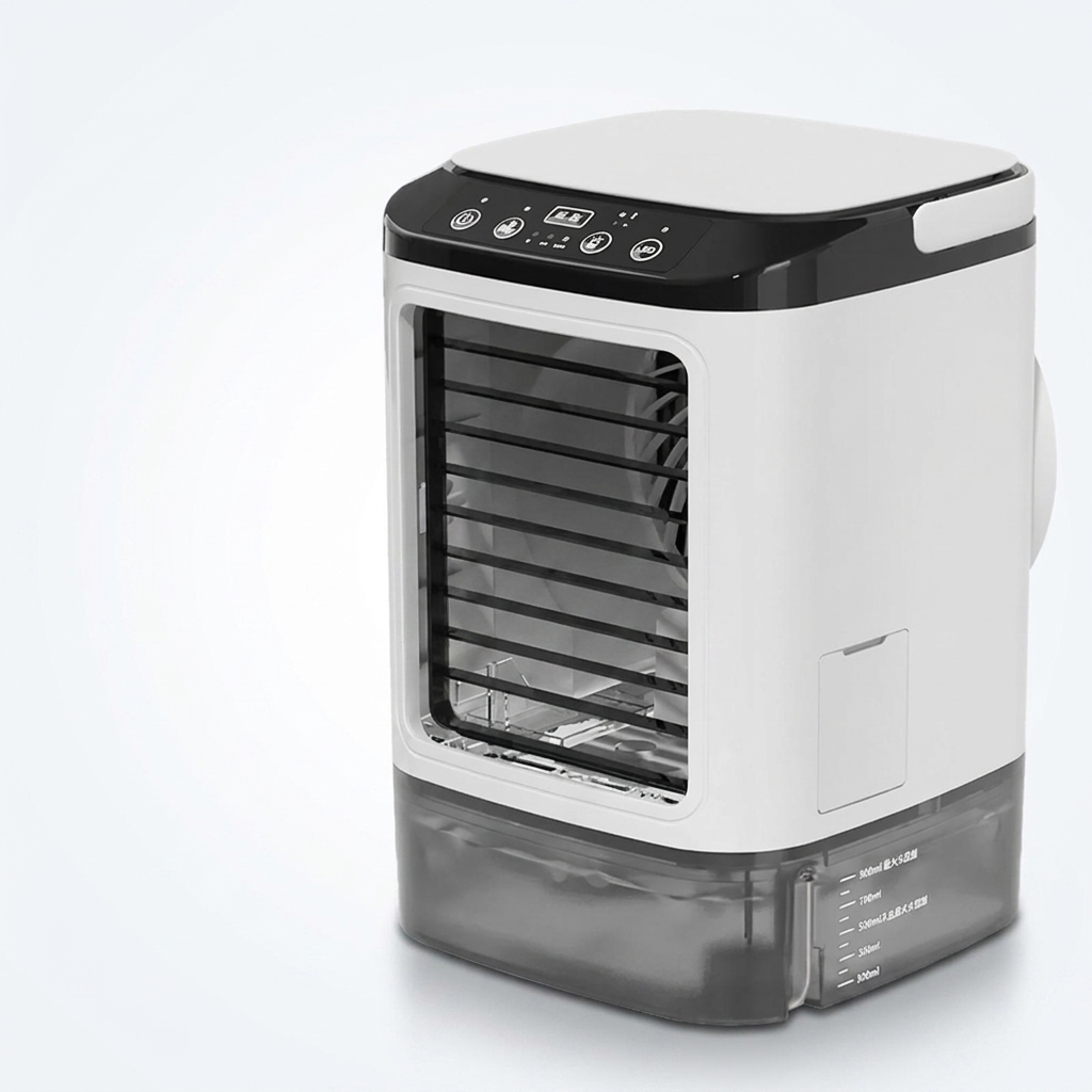 Rafraîchisseur d'air 900 ml — Silencieux, idéal chambre et bureau