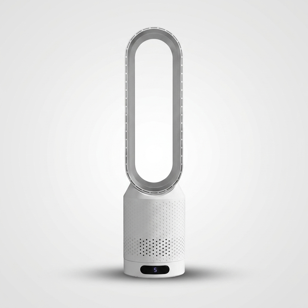 Ventilateur tour sans pales 50 cm — Silencieux, purificateur d'air intégré