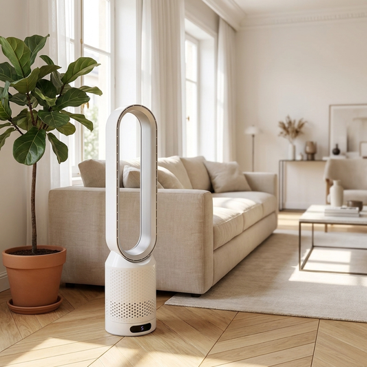 Ventilateur tour sans pales 50 cm — Silencieux, purificateur d'air intégré